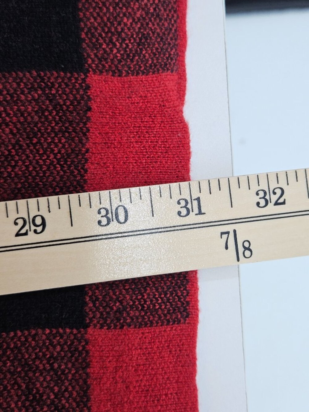 Anthropologie Field Flower Buffalo Plaid Hooded Cardigan Red Womens Size XS Wool - Picture 13 of 13